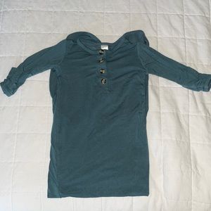 Steel blue knotted gown unisex